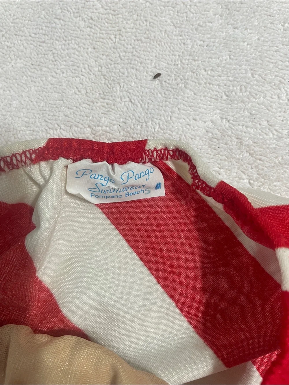 Red & White Striped Women’s Bikini Bottom - Picture 2 of 2